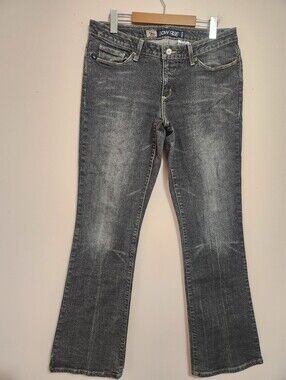 Vintage Y2K Cruel Girl Faded Black Low Rise Relaxed Jeans Western Grunge 11L